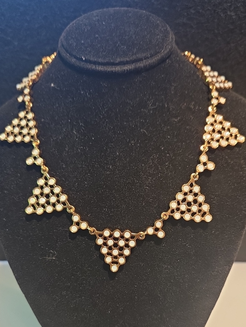 Rachel Zoe Gold-Tone Triangular Cluster Necklace